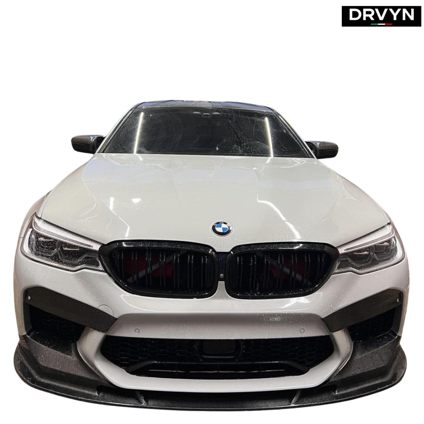 FOR 2021-2023 BMW M5 F90 LCI GTS STYLE CARBON FIBER FRONT BUMPER LIP SPLITTER