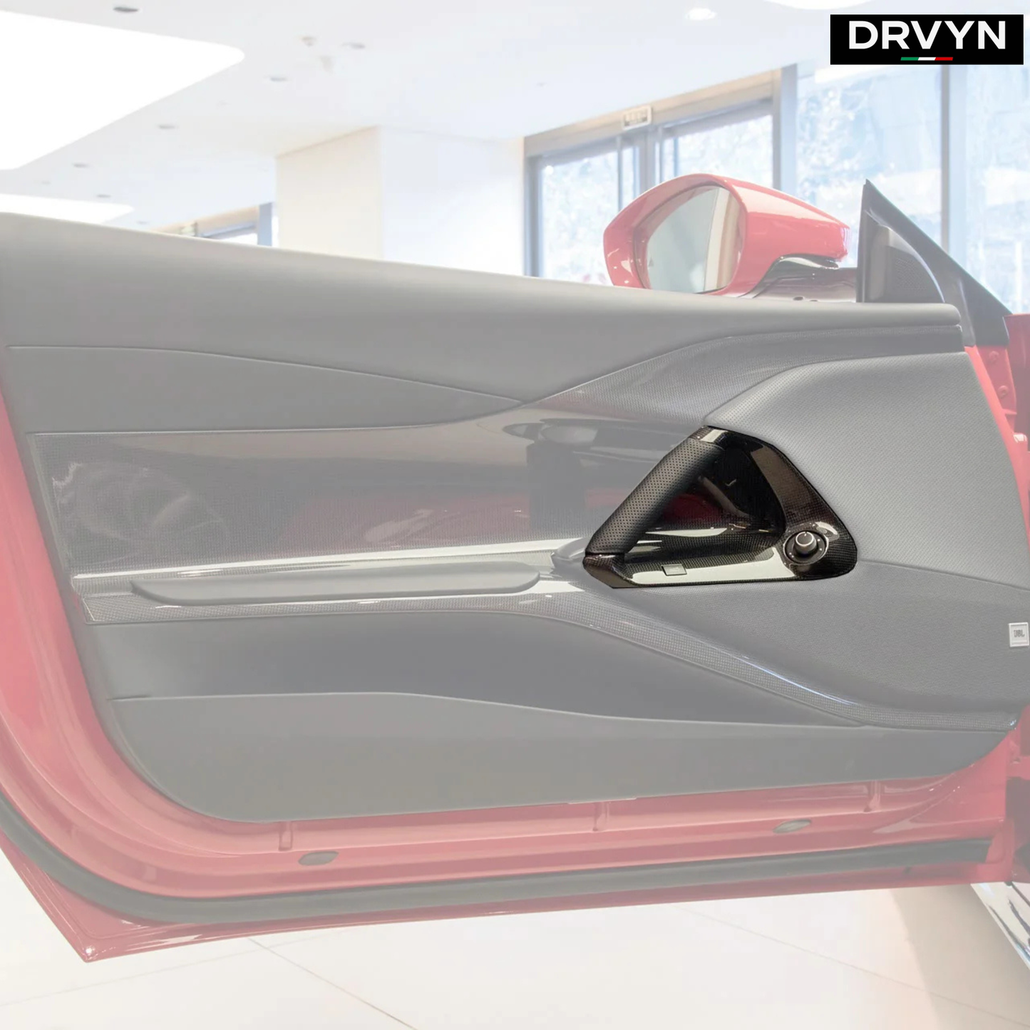 DRVYN OEM Style Original Parts Full Dry Carbon Fiber Interior Door Handle Trim Interior Kits for 2017-2020 Ferrari 812 Superfast - photo 4 - Drvyn