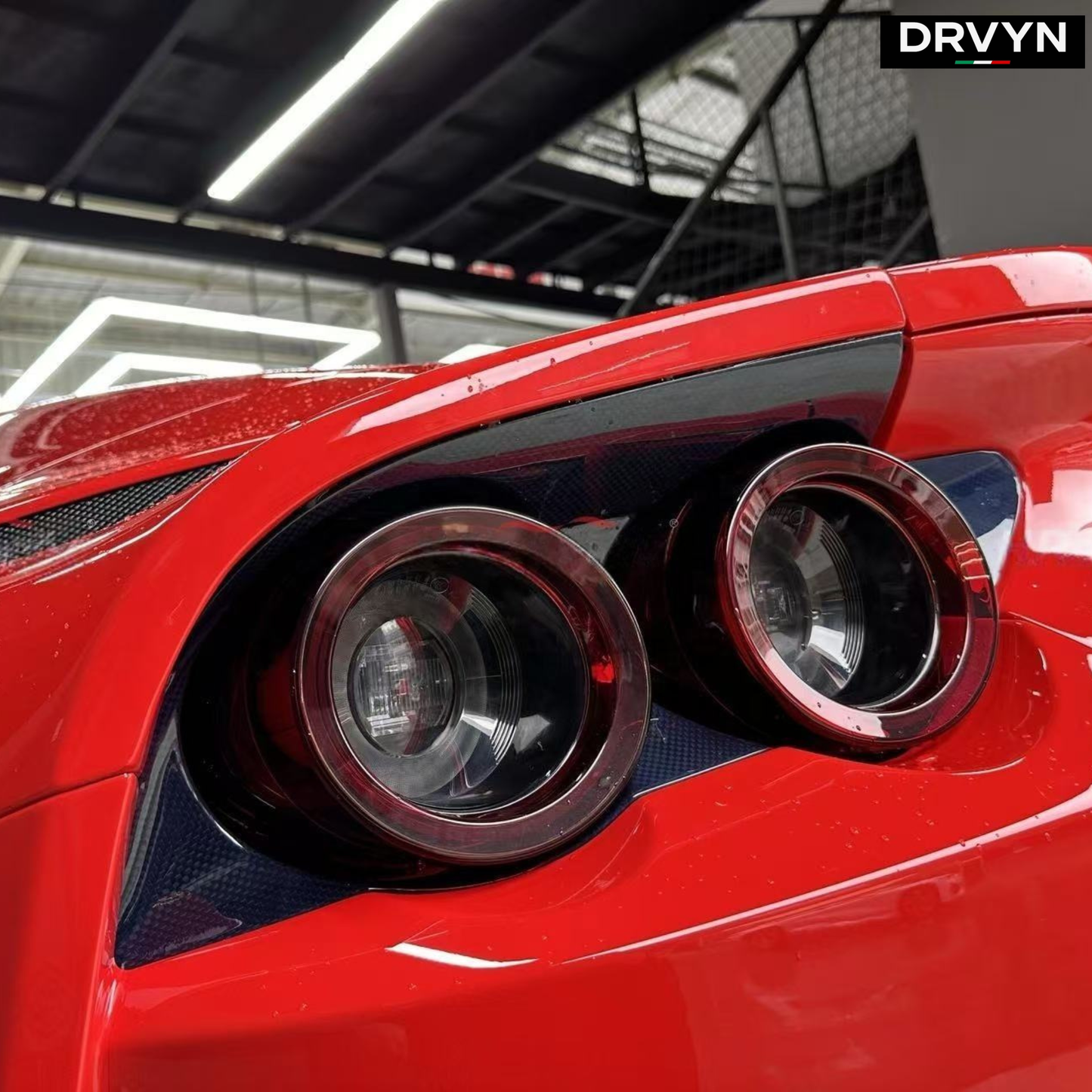 DRVYN OEM Style Dry Carbon Fiber Rear Lamp Cover For Ferrari 812 Superfast - photo 4 - Drvyn