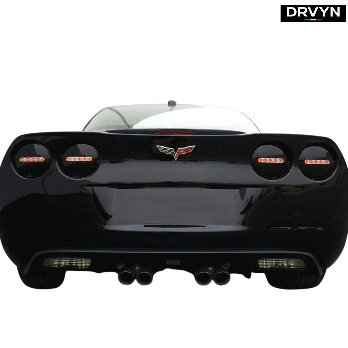 DRVYN IPCW Midnight Onyx 05-13 for Chevy Corvette C6 LED Tail Lamps LEDT-336CX 4 Pcs