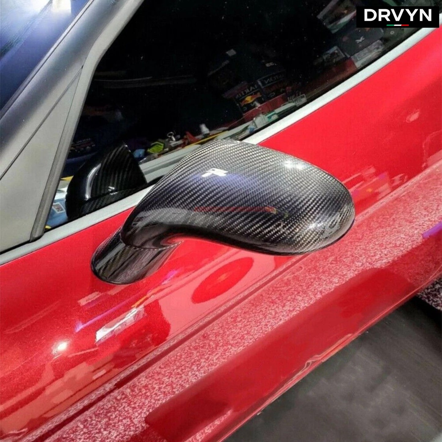 DRVYN Real Carbon For Chevy Corvette C6 ZR1 Z06 2005-13 Side Rearview Mirror Cover