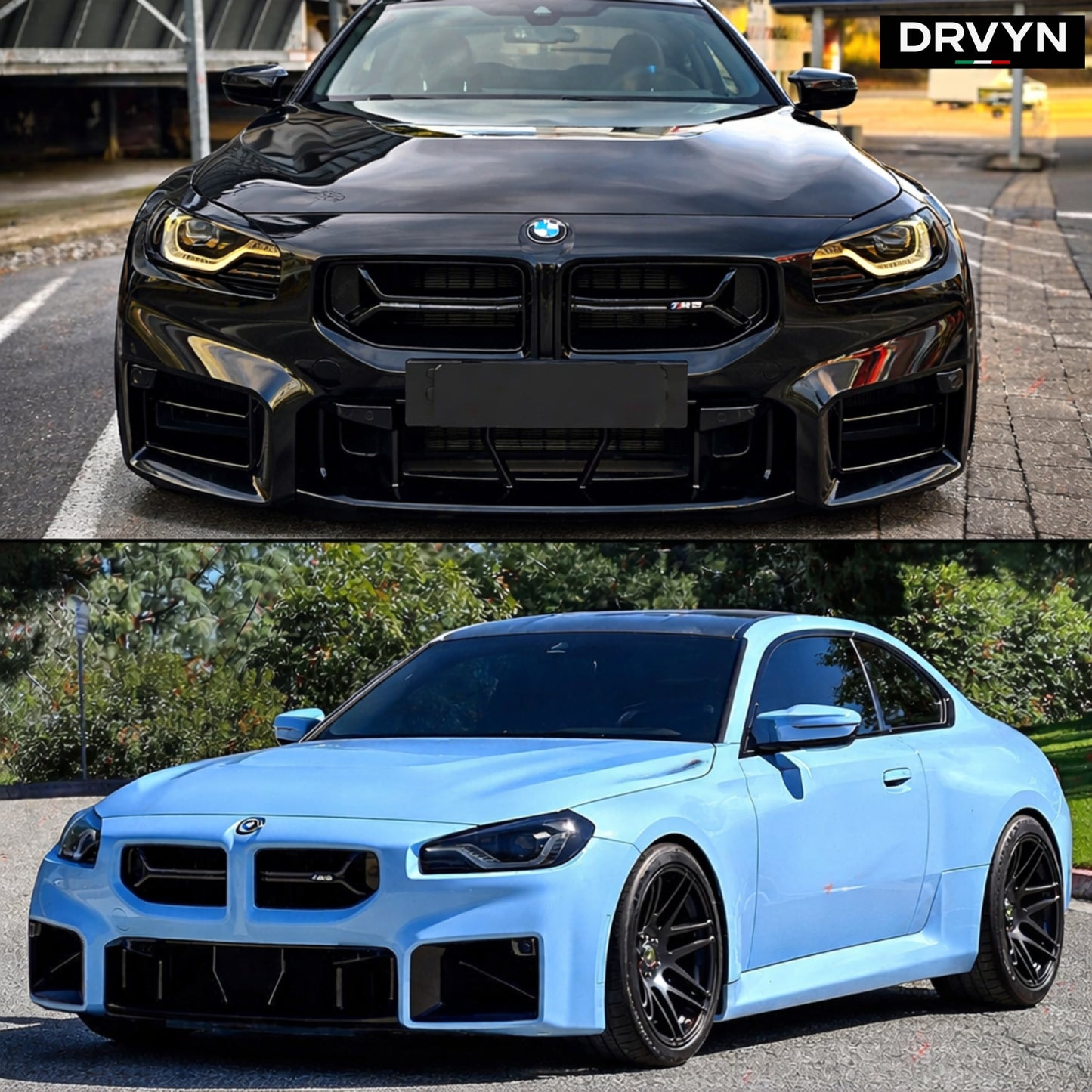 DRVYN 23-26 BMW G87 M2 CSL STYLE REAL CARBON FIBER FRONT NOSE KIDNEY GRILL GRILLE