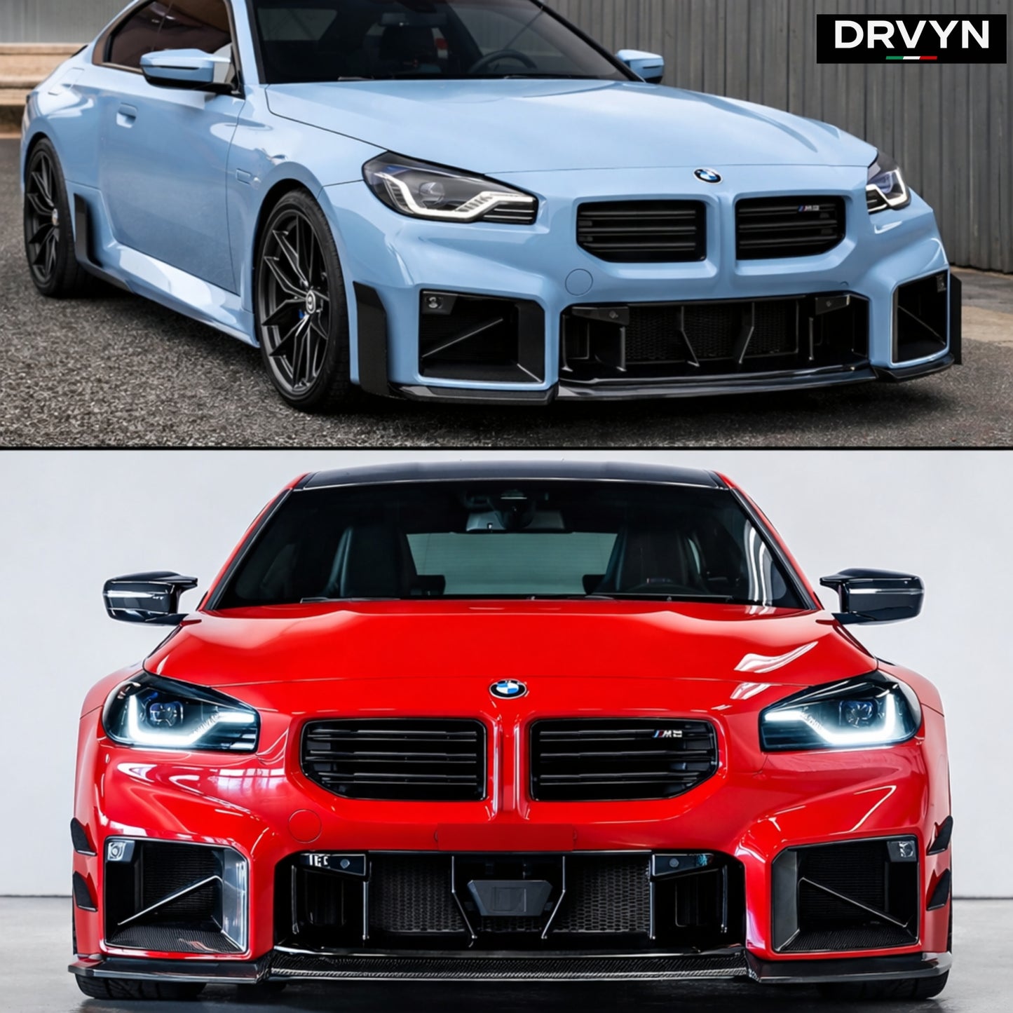 DRVYN 23-26 BMW G87 M2 MP Style Gloss Black Front Bumper Air Duct Vent Replacement