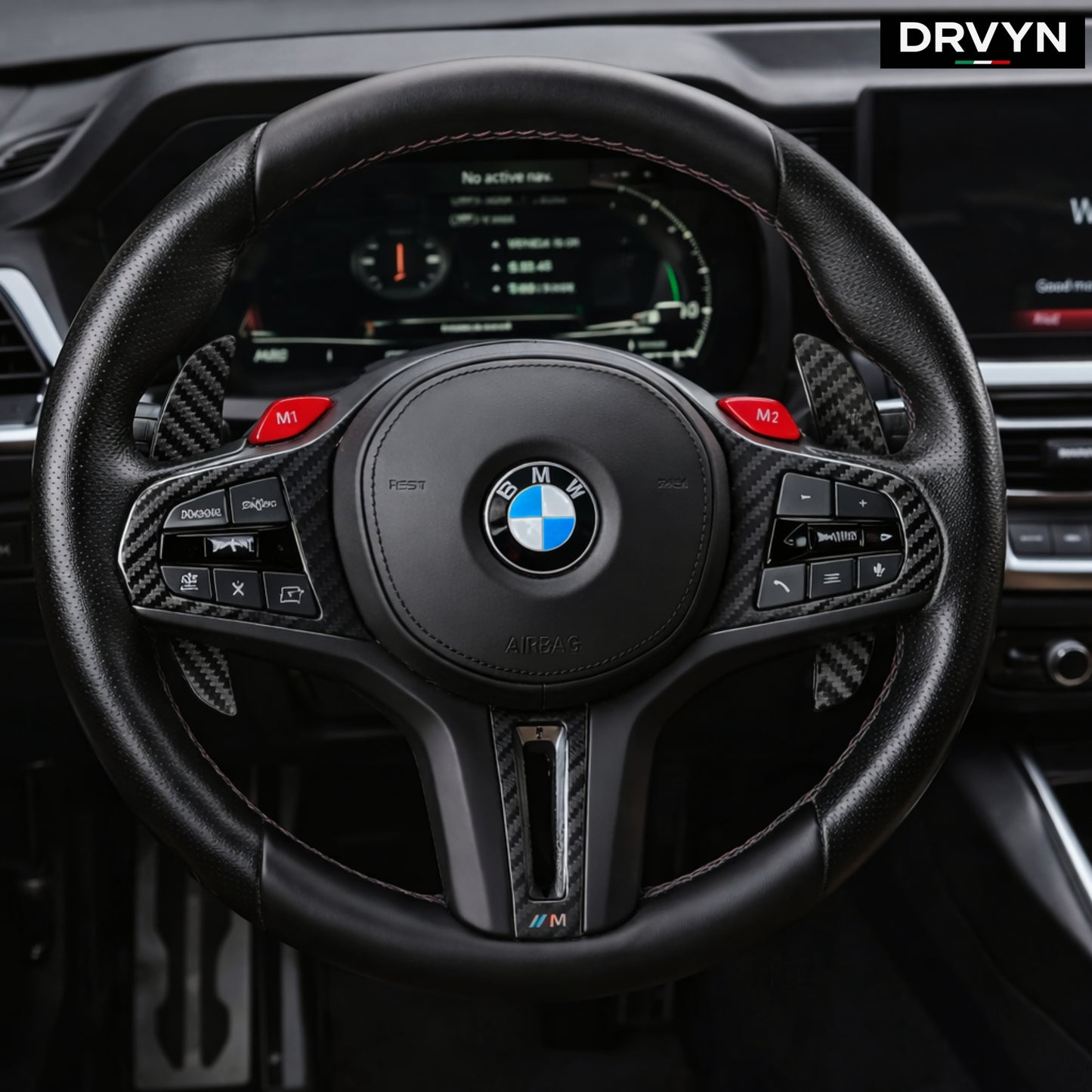 DRVYN BMW G20 G22 G87 G80 G82 F95 Carbon Fiber Replacement Magnetic Paddle Shifter