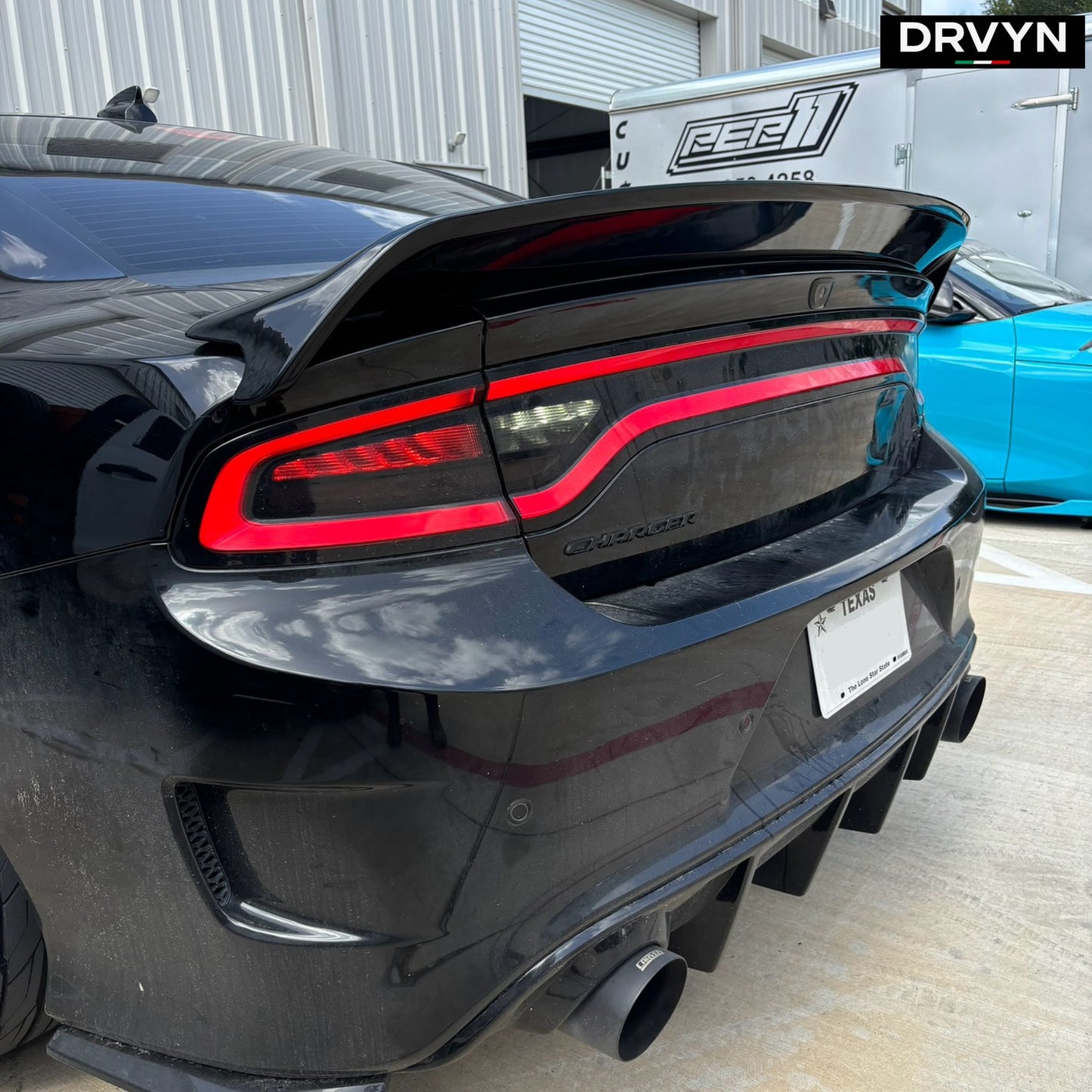 FOR 15-23 DODGE CHARGER REDEYE STYLE MATT BLACK HIGHKICK TRUNK SPOILER WING