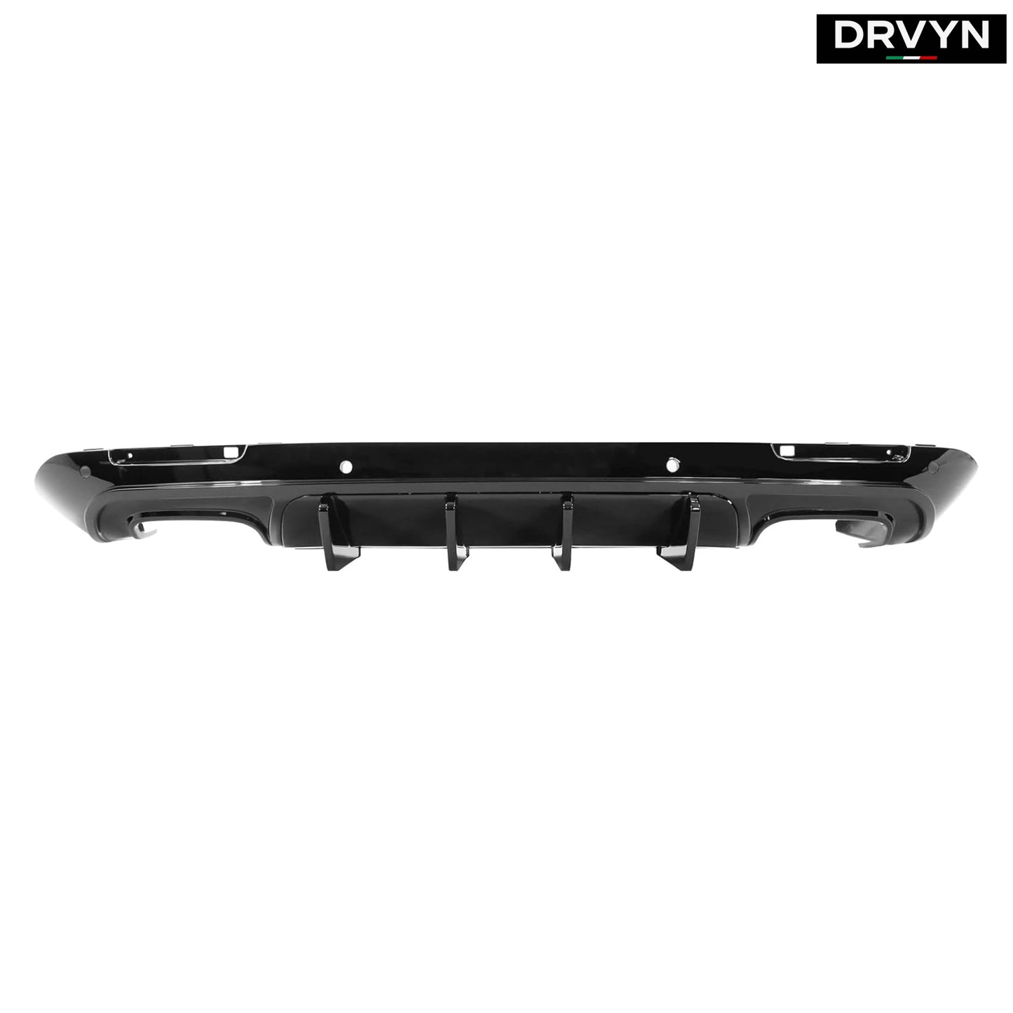 FOR 15-23 DODGE CHALLENGER  LED GLOSS BLACK REAR BUMPER DIFFUSER REPLACEMENT