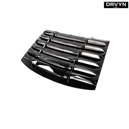 FOR 2011-2023 DODGE CHARGER 2PC GLOSS BLACK REAR WINDOW WINDSHIELD LOUVER COVER