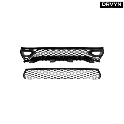 FOR 15-23 DODGE CHARGER RT SCAT PACK SRT DUAL SNORKEL FRONT UPPER + LOWER GRILLE (For: Dodge Charger)