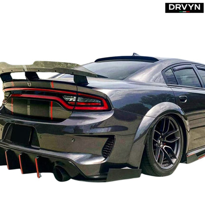 FOR 2011-23 DODGE CHARGER SRT SCAT DUCKBILL GLOSS BLACK REAR WINDOW ROOF SPOILER