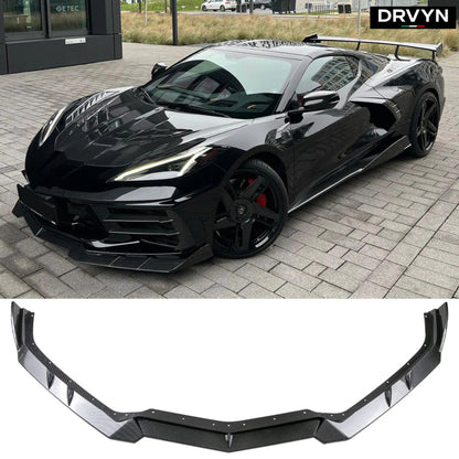For 20-26 Corvette C8 Z51 Stingray Real Carbon Fiber Front Bumper Lip Splitter