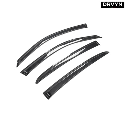 FOR 2011-2023 DODGE CHARGER PREMIUM AERO BLACK WINDOW VISOR RAIN GUARD DEFLECTOR