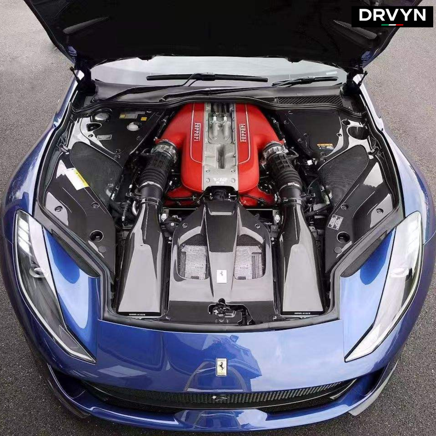 DRVYN Dry Carbon Fiber Auto Parts Engine Interior Kit for Ferrari 812 - photo 3 - Drvyn