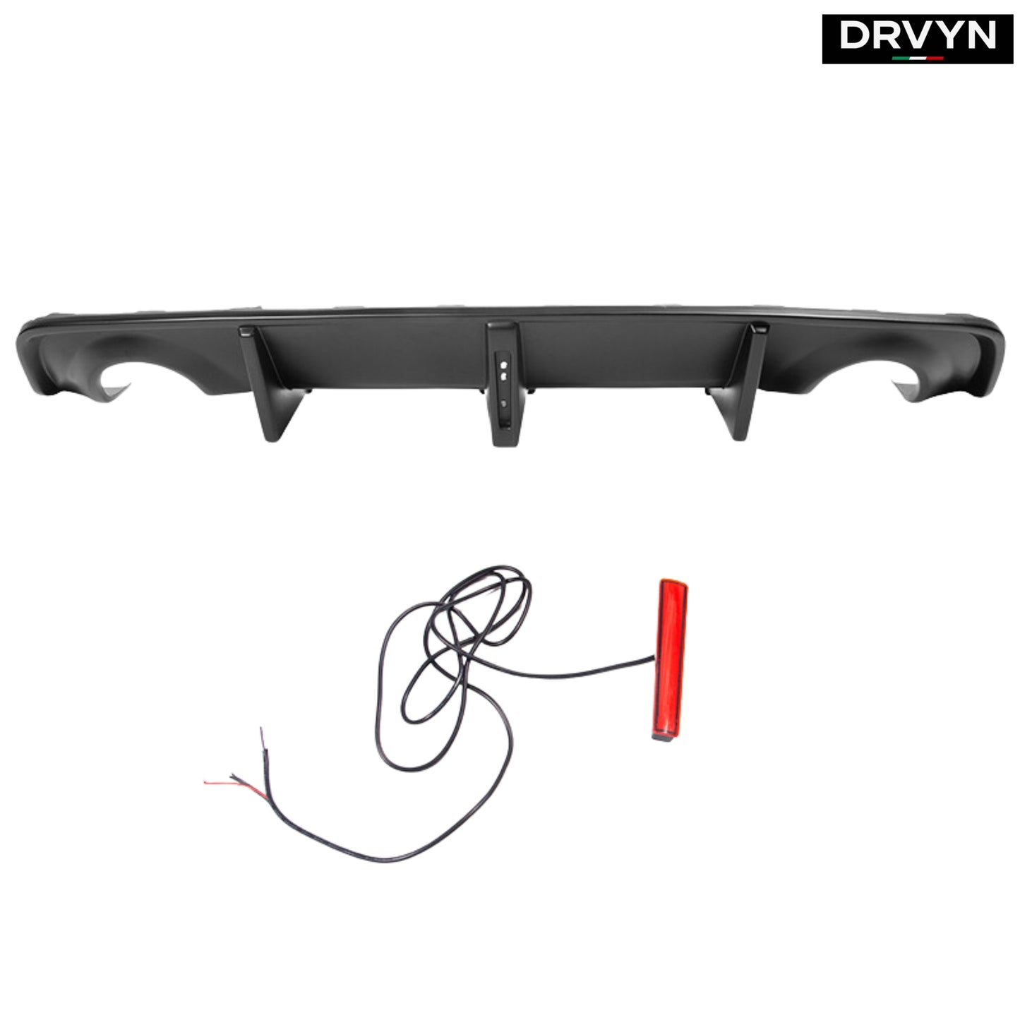 FOR 20-23 DODGE CHARGER WIDEBODY LED REAR BUMPER DIFFUSER + SIDE EXTENSION SPAT