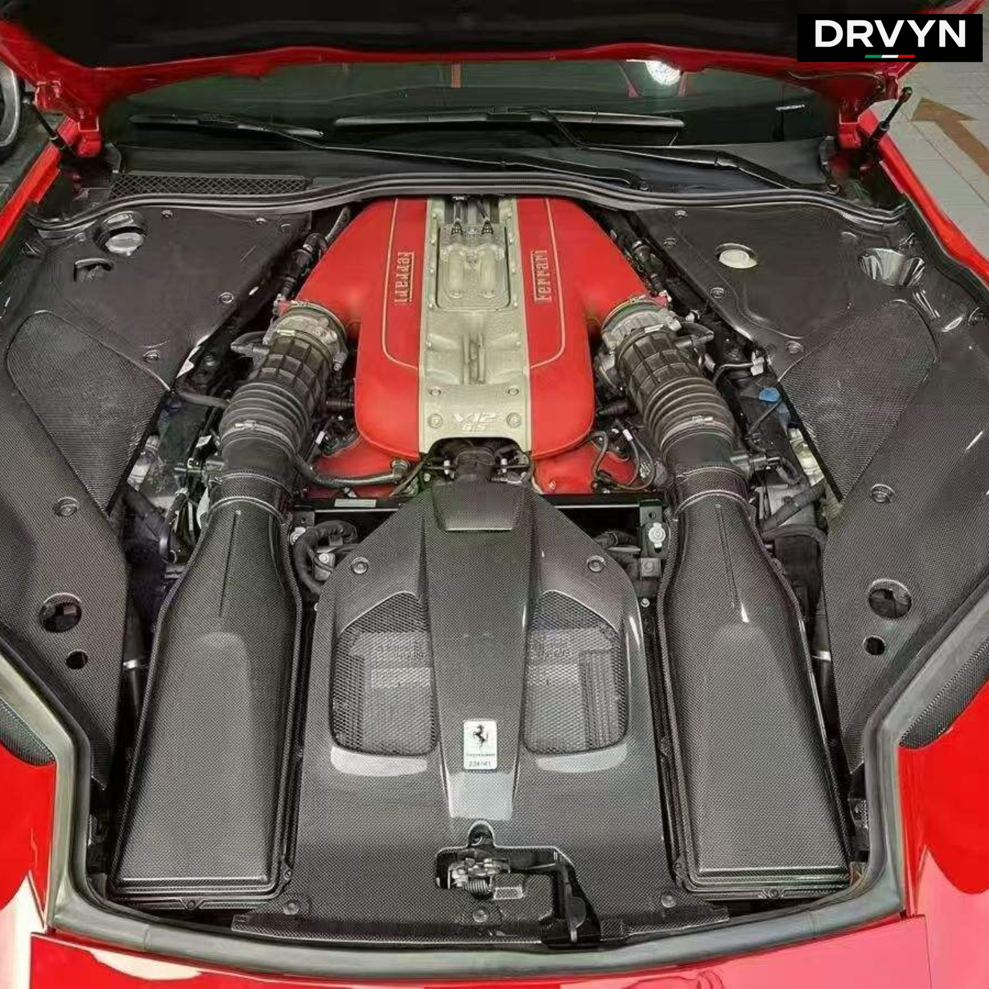 DRVYN Dry Carbon Fiber Auto Parts Engine Interior Kit for Ferrari 812 - photo 4 - Drvyn