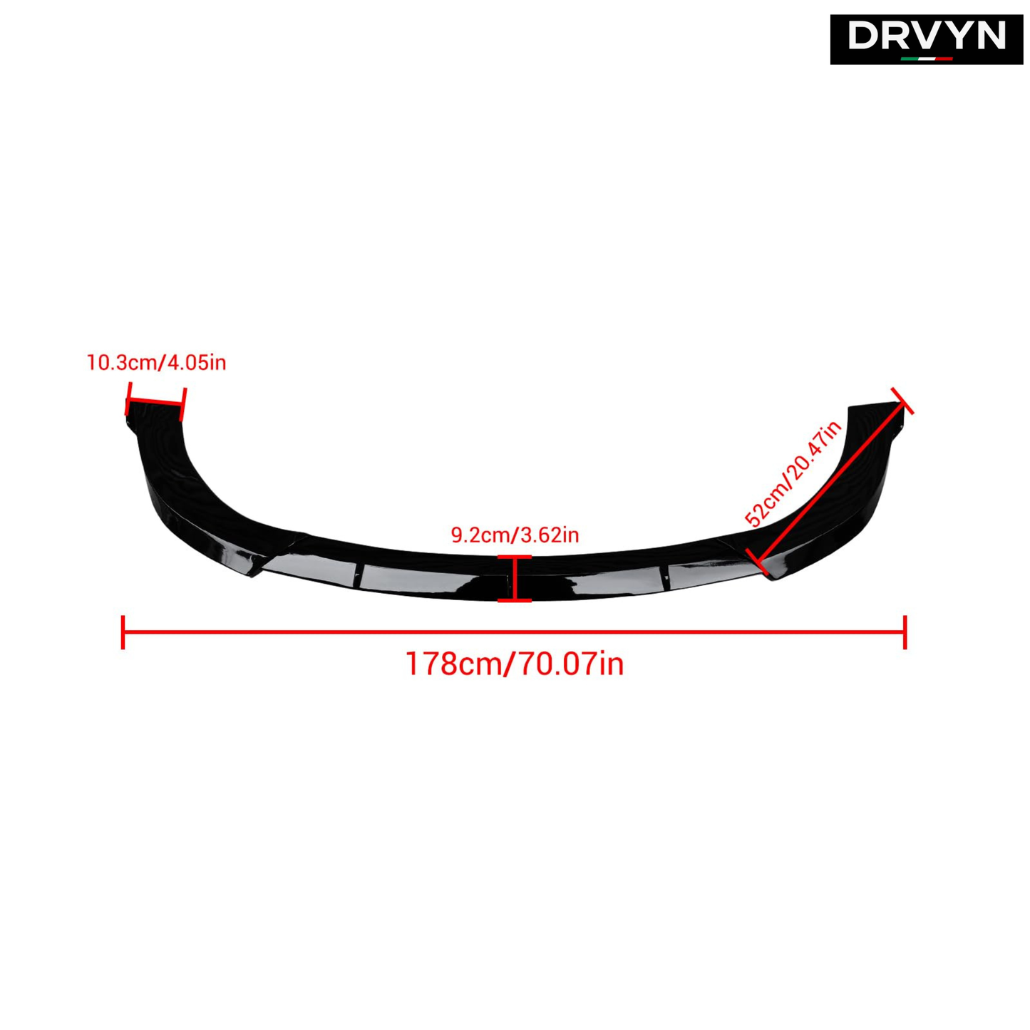 FOR 17-21 JEEP GRAND CHEROKEE SRT TRACKHAWK AMPP V2 GLOSS BLACK FRONT BUMPER LIP