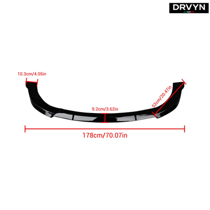 FOR 17-21 JEEP GRAND CHEROKEE SRT TRACKHAWK AMPP V2 GLOSS BLACK FRONT BUMPER LIP