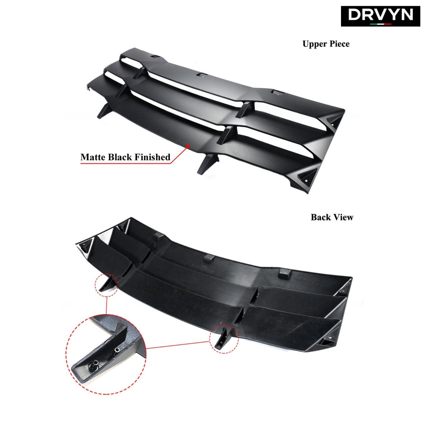 FOR 11-23 CHARGER R/T SRT HELLCAT 2PC STYLE REAR WINDOW WINDSHIELD LOUVER COVER