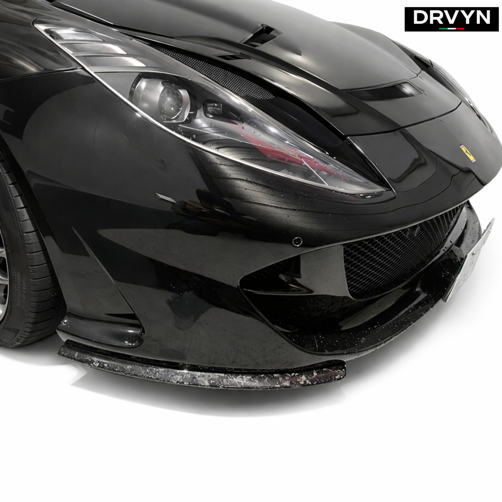 DRVYN Forged Dry Carbon Fiber Side Front Lip for Ferrari 812 Superfast GTS 2017-2023 - photo 3 - Drvyn