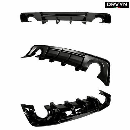 FOR 20-2023 DODGE CHARGER SRT WIDEBODY H STYLE GLOSS BLACK REAR BUMPER DIFFUSER