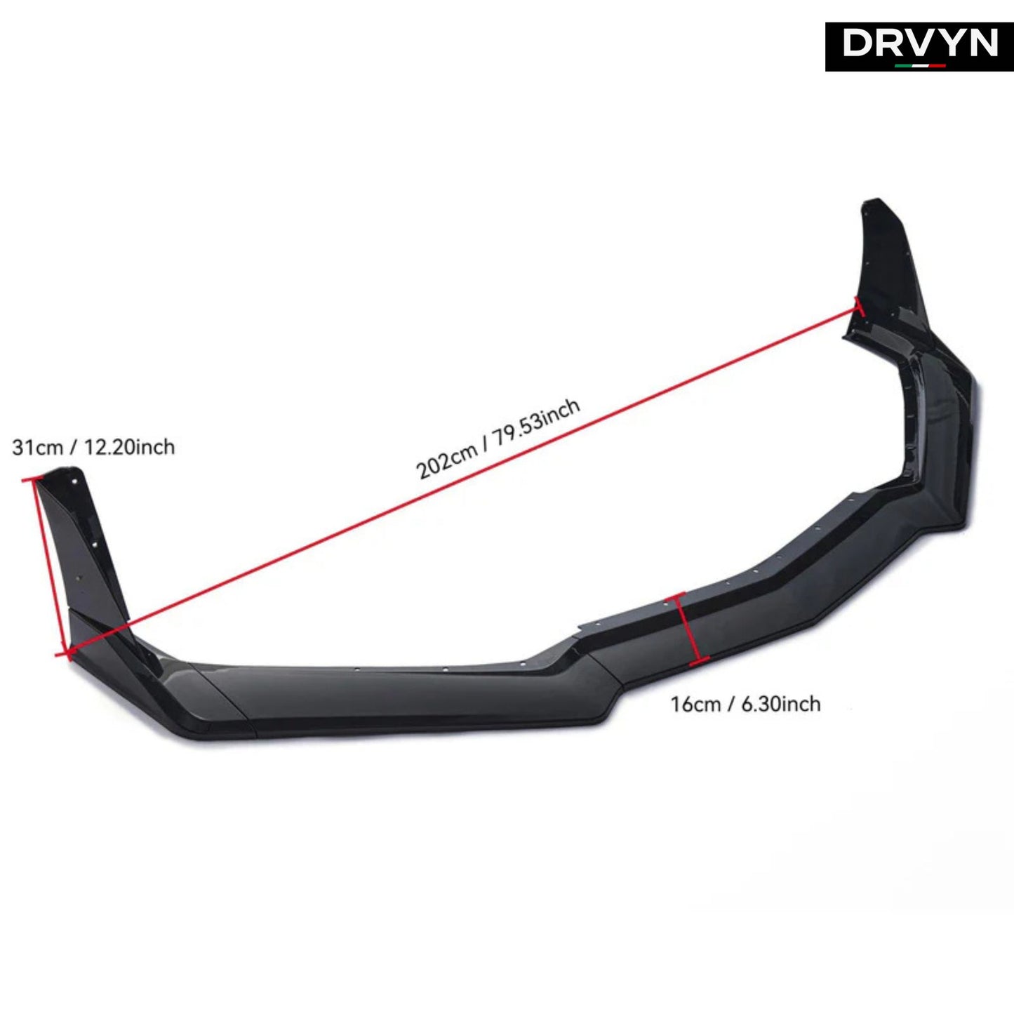 For 2020-24 Corvette C8 Z51 STG 3 Winglet Matte Black Front Bumper Lip Splitter