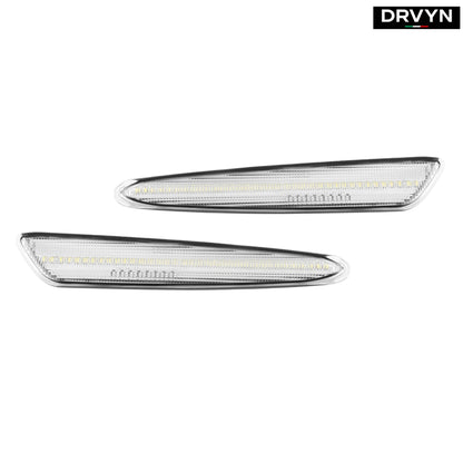 DRVYN Chevy Corvette C6 2005-2013 Clear Lens LED Front & Rear Side Marker Lights
