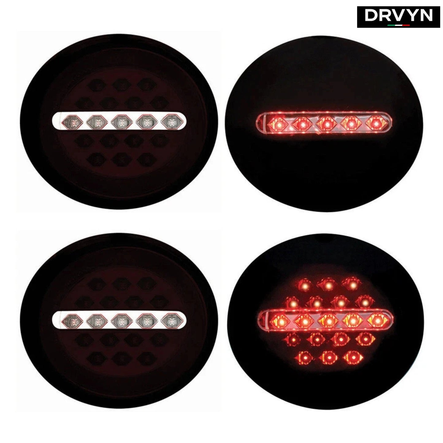 DRVYN IPCW Midnight Onyx 05-13 for Chevy Corvette C6 LED Tail Lamps LEDT-336CX 4 Pcs