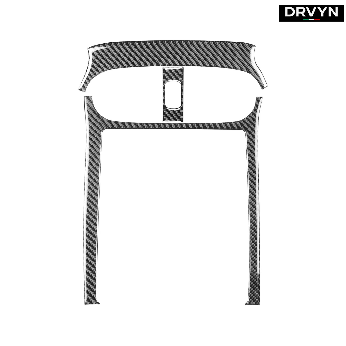 DRVYN 3Pcs Real Carbon Fiber Center Console Panel Frame Trim For Corvette C6 Z06 05-13