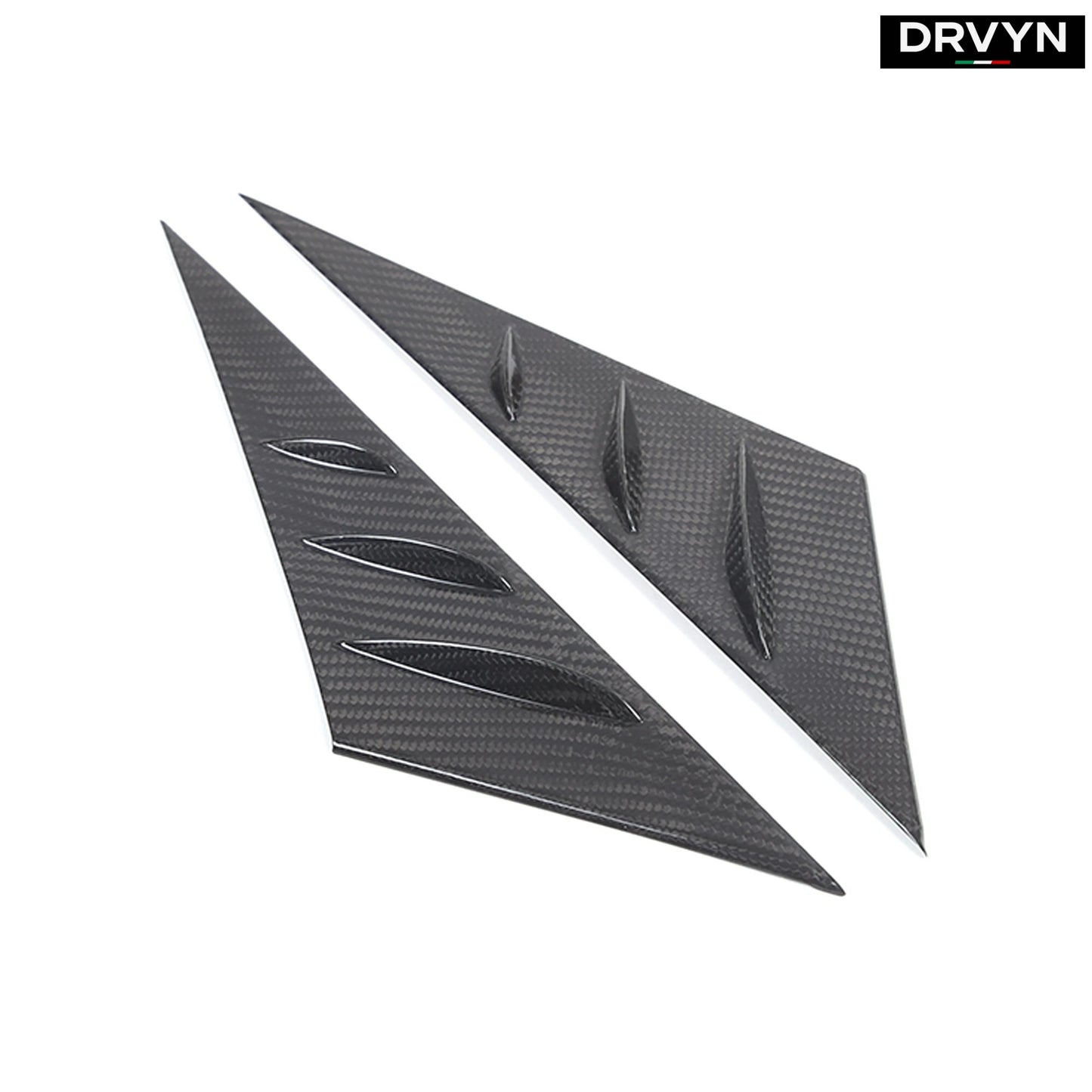 DRVYN Real Carbon Fiber Window Triangle A-Pillar Cover Trim For Corvette C6 2005-13