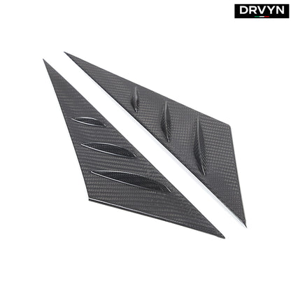 DRVYN Real Carbon Fiber Window Triangle A-Pillar Cover Trim For Corvette C6 2005-13