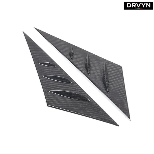 DRVYN Real Carbon Fiber Window Triangle A-Pillar Cover Trim For Corvette C6 2005-13