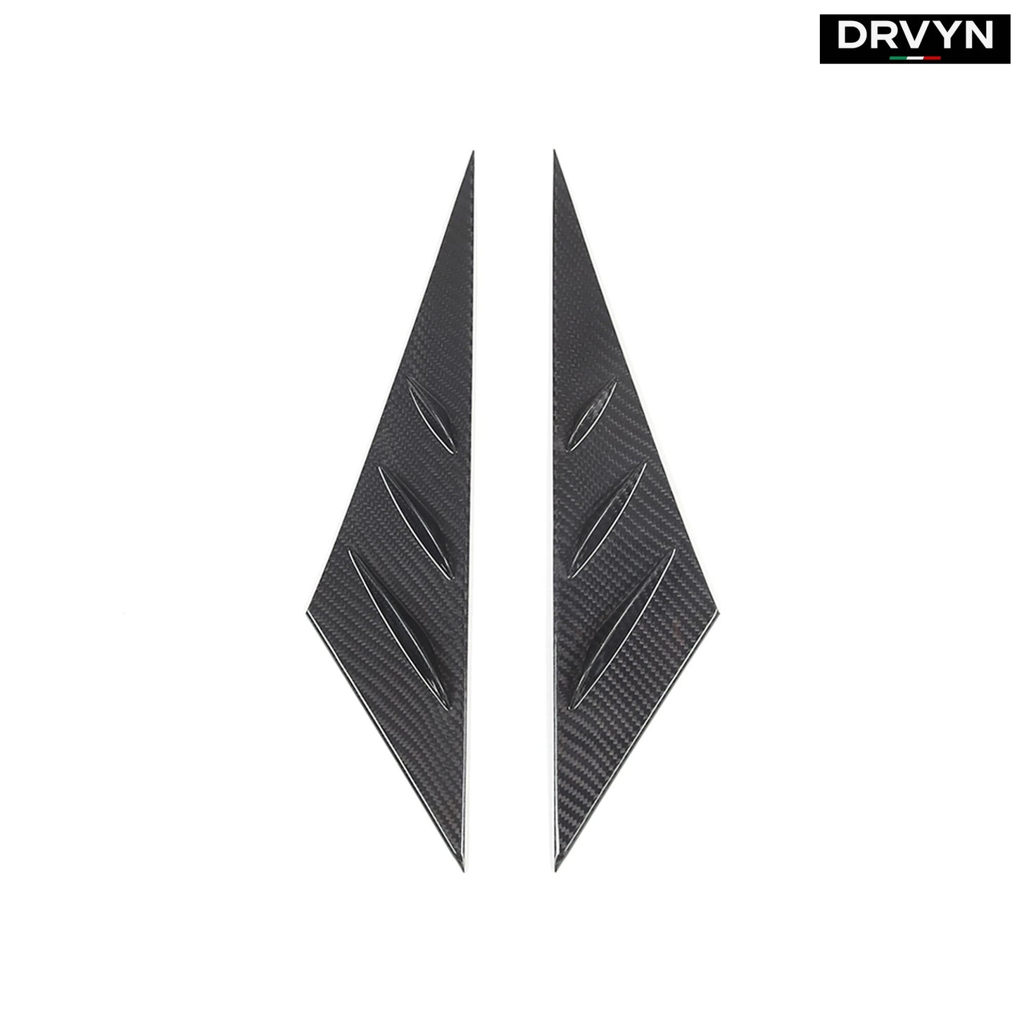 DRVYN Real Carbon Fiber Window Triangle A-Pillar Cover Trim For Corvette C6 2005-13