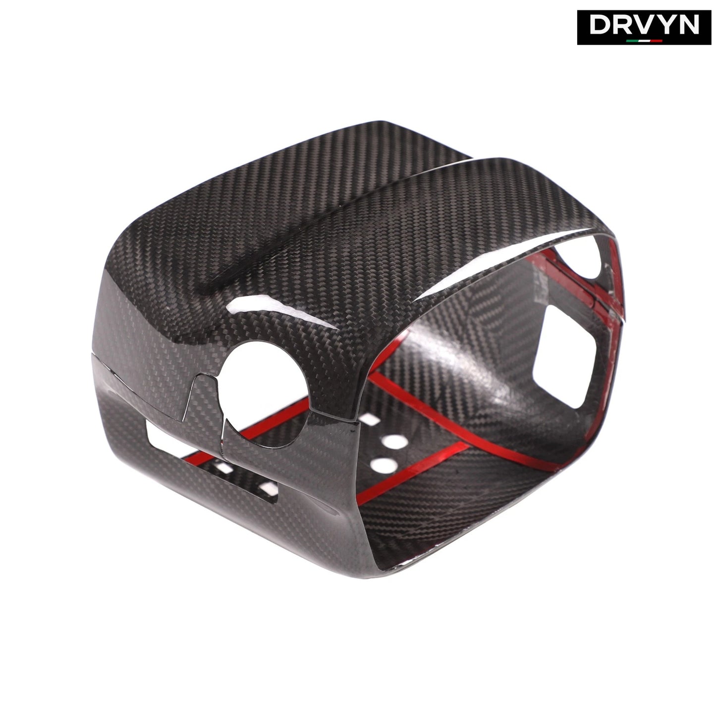 DRVYN Real Dry Carbon Fiber Steering Wheel Base Lower Trim For Corvette C6 2005-2013