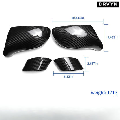 DRVYN Real Carbon For Chevy Corvette C6 ZR1 Z06 2005-13 Side Rearview Mirror Cover