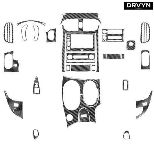 DRVYN 30Pcs Real Carbon Fiber Kits Full Interior Dash Trim For Corvette C6 Z06 2005-13