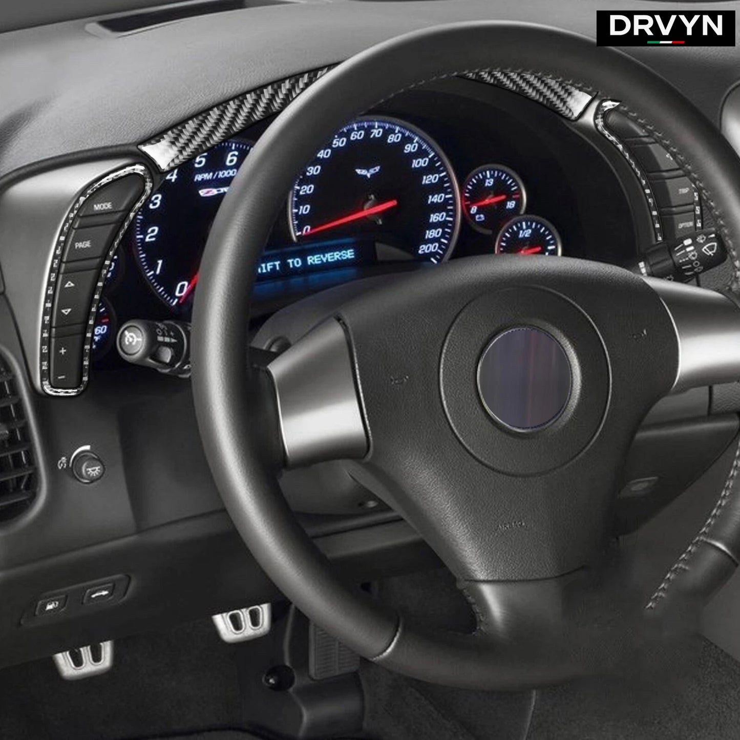 DRVYN 30Pcs Real Carbon Fiber Kits Full Interior Dash Trim For Corvette C6 Z06 2005-13