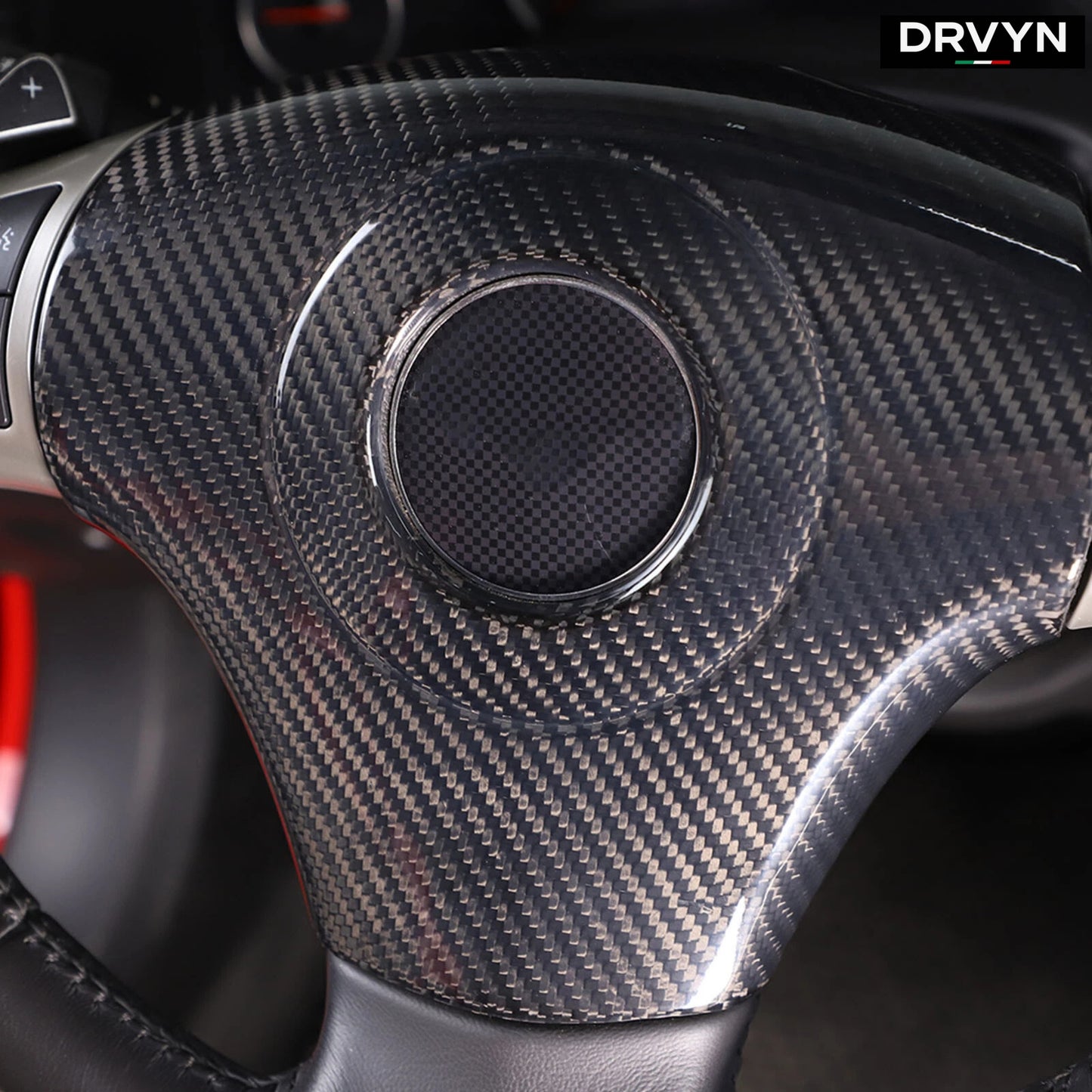 DRVYN Real Dry Carbon fiber Center Steering wheel trim cover For Corvette C6 05-13 US