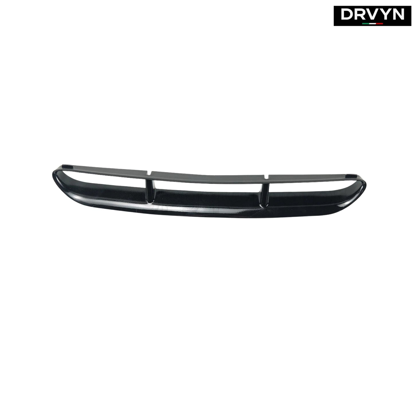 DRVYN Glossy Black Front Bumper Upper Trim & Real Carbon Fiber Hood Intake Vent Frame Trim