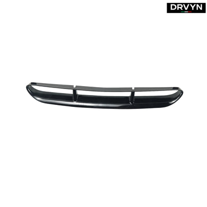 DRVYN Glossy Black Front Bumper Upper Trim & Real Carbon Fiber Hood Intake Vent Frame Trim
