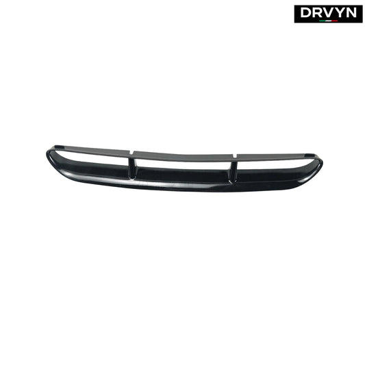 DRVYN Glossy Black Front Bumper Upper Trim & Real Carbon Fiber Hood Intake Vent Frame Trim