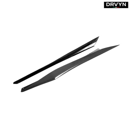 For 2020-25 Corvette C8 Real Carbon Fiber Z06 Style Side Skirt Rocker Extension