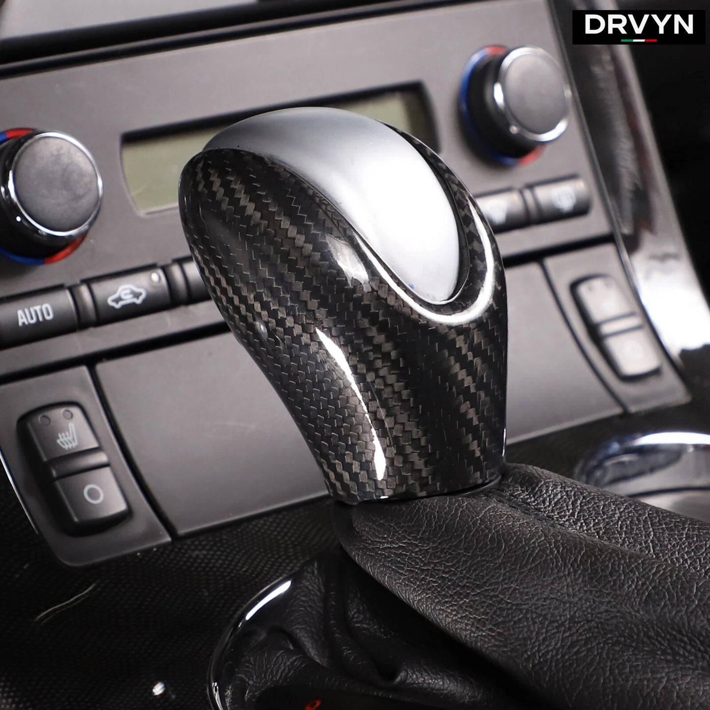 DRVYN Real Carbon Fiber Central Gear Shift Head Cover Trim For Corvette C6 2005-2013