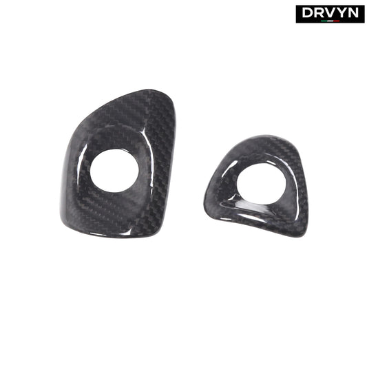 DRVYN Real Carbon Fiber Interior Door Switch Button Trim Cover For Corvette C6 2005-13