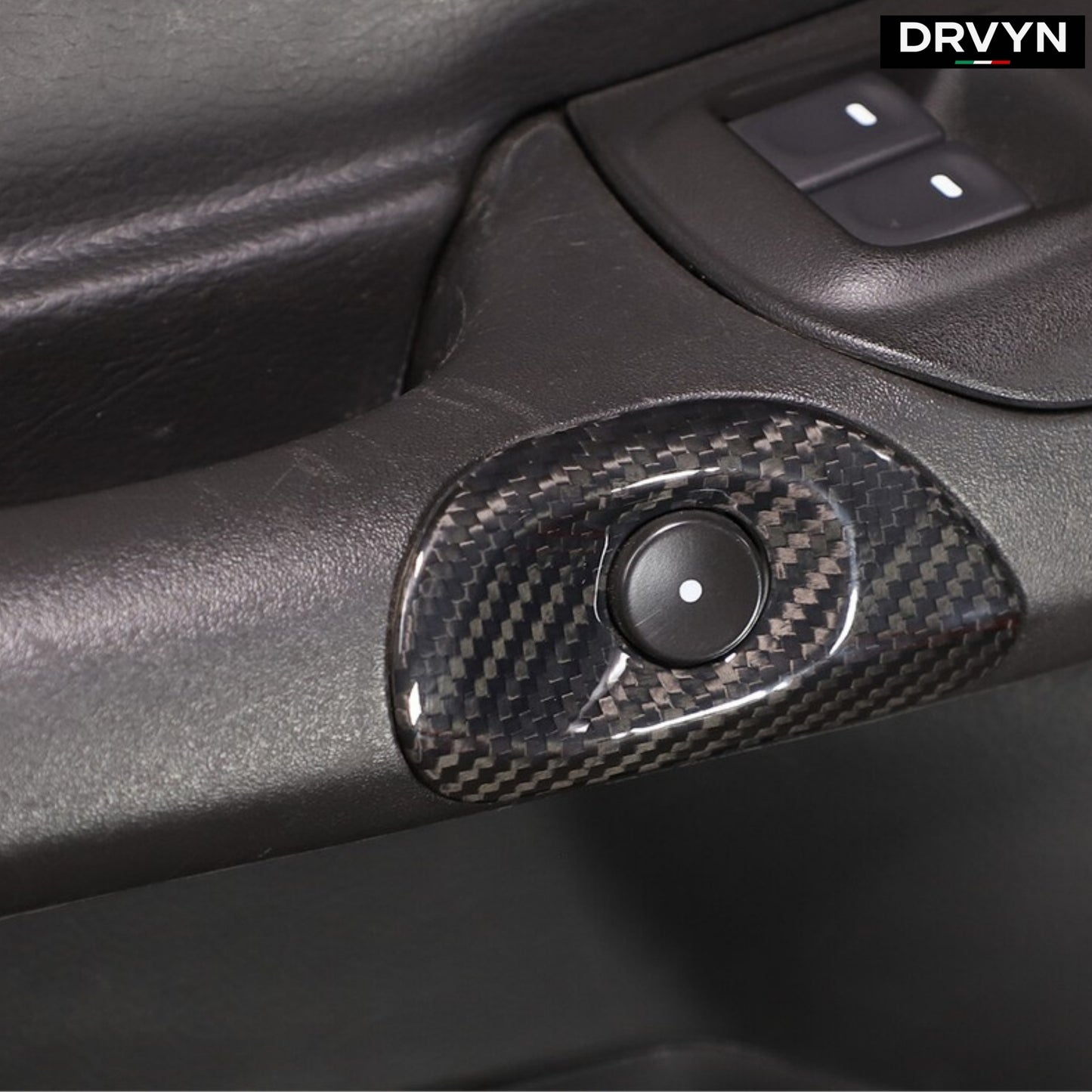 DRVYN Real Carbon Fiber Interior Door Switch Button Trim Cover For Corvette C6 2005-13