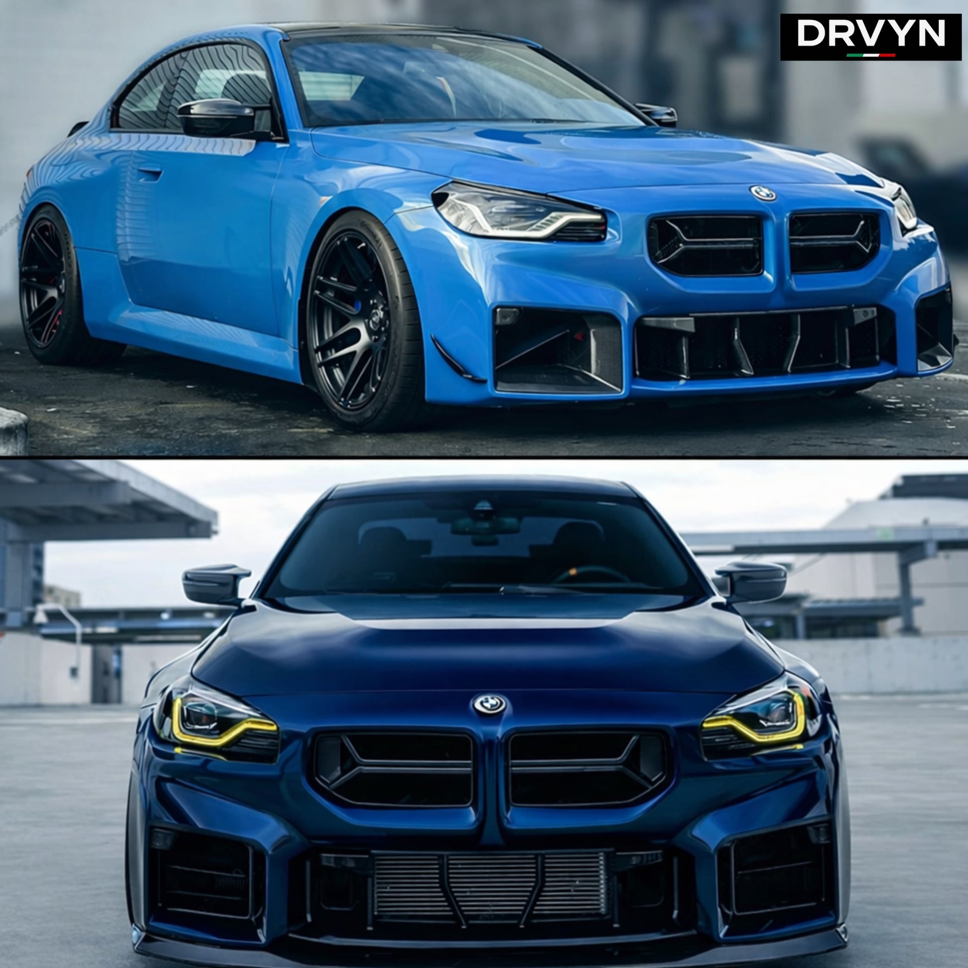 DRVYN 23-26 BMW G87 M2 CSL Style Gloss Black Front Upper Nose Kidney Grill Grille - photo 3 - Drvyn