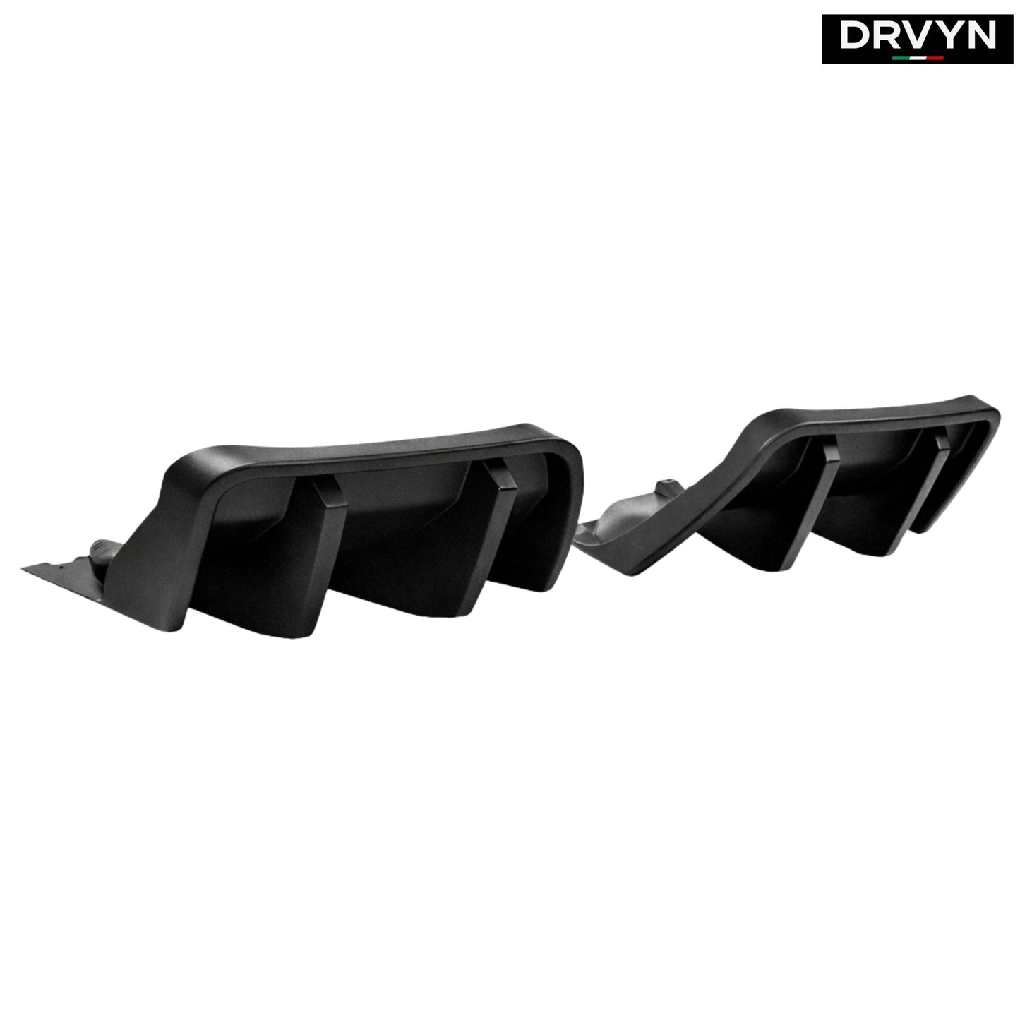 DRVYN 2014–2019 Corvette C7 Z06 STG 3 Big Fin Matte Black Rear Bumper Diffuser Kit