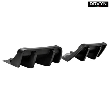 DRVYN 2014–2019 Corvette C7 Z06 STG 3 Big Fin Matte Black Rear Bumper Diffuser Kit