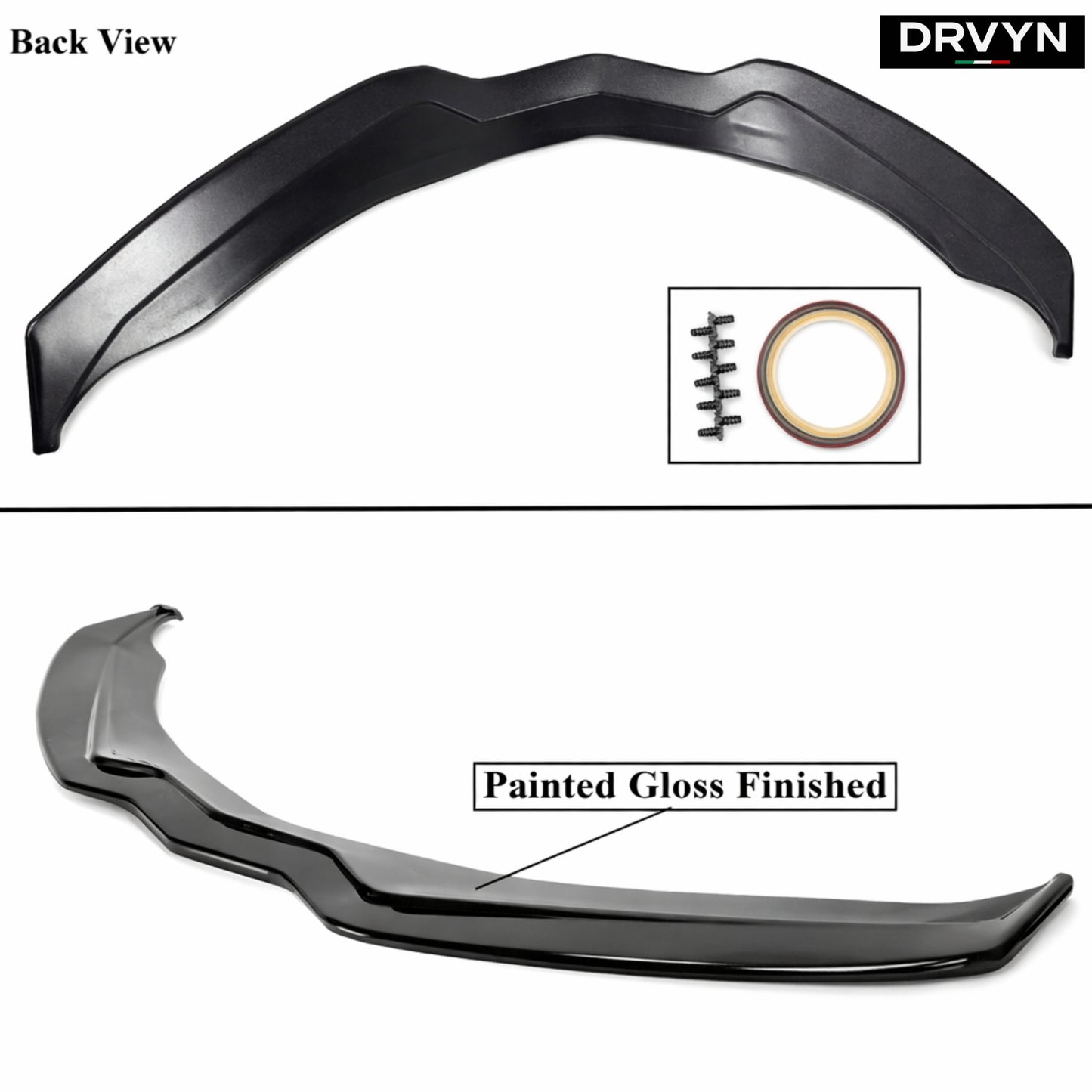 DRVYN 14-19 Corvette C7 Z06 STG 2 Gloss Blk Front Bumper Lip Chin Spoiler Splitter