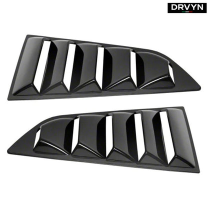 DRVYN 2014-2019 Corvette C7 Glossy Black Side Vent Window 1/4 Quarter Scoop Louver