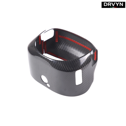DRVYN Real Carbon Fiber Steering Wheel Base Cover Trim For Corvette C7 2014-2019 US