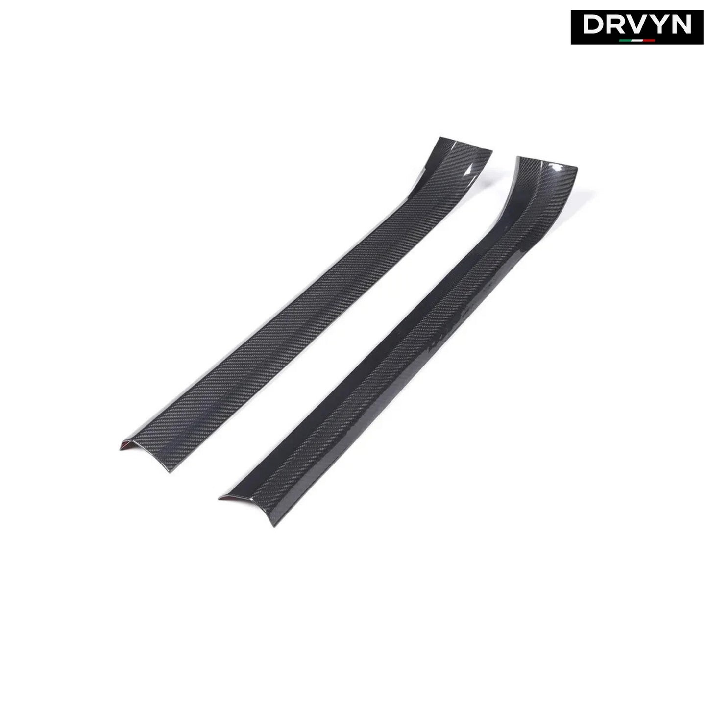 DRVYN Real Carbon Fiber Car Inner Door Sills Cover Trim For Corvette C7 2014-2019